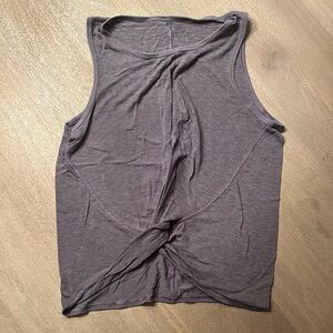 Lululemon twist front , cropped tank top, charcoal grey, size 4